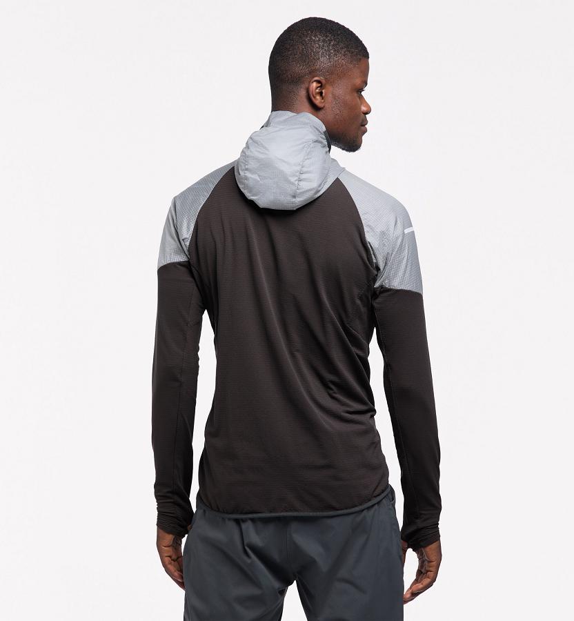 Haglöfs Mens L.I.M Hybrid Fleece Black Grey New Zealand 76059SBXN